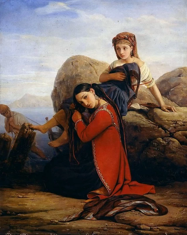 Ragazze italiane sulla spiaggia, 1832